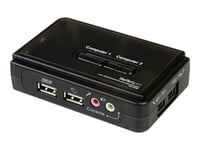 Startech.Com 2 Port Usb Vga Kvm Switch - Single Vga - Hot-Key & Audio Support - 2048X1536 @60Hz Kvm Switch - Kvm Video Switch (Sv211kusb) - Kvm / Lydsvitsj - 2 X Kvm/Lyd - 1 Lokalbruker - Stasjonær