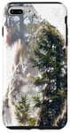 Coque pour iPhone 7 Plus/8 Plus Bigfoot Figurine Sasquatch Yeti Nature Double exposition Art