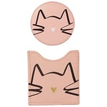 DRAEGER PARIS 1886 | Miroir Chat de Poche avec Étui de Protection | Design Féminin et Tendance | Accessoire Beauté Compact pour Sac à Main | Cadeau Original Messages Personnalisés et Motifs Charmants