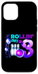 Coque pour iPhone 12/12 Pro Bowling Birthday Party 3e Rollin into 3 Year Old Bowler Kid