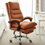 Fauteuil de bureau présidentiel inclinable, chaise de bureau en simili cuir marr