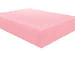 NTBAY 100% Brushed Microfiber Single Fitted Sheet, 1800 Super Soft and Cozy, Wrinkle, Fade, Stain Resistant 12" / 30cm Deep Pocket Fitted Bed Sheet, Pink