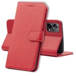 Fodral till Xiaomi Redmi Note 12 Pro-Xiaomi Poco X5 Pro 5G - Wallet Flip Magnetic Flip - Röd