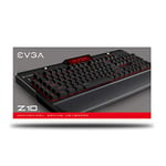 EVGA Z10 Gaming Keyboard, Red Backlit LED, Mechanical Brown Switches, Onboard LCD Display, Macro Gaming Keys, Française