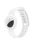 Lippa Silicone Wristband for AirTag and Smart Finder - White