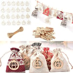 DIY Christmas Cookie Bag Advent Calendar Gift package New Candy Bag Set