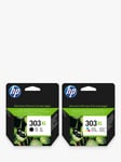 HP 303 XL Black & Tri-Colour Original Ink Cartridges, Pack of 2, Instant Ink Compatible