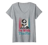 Womens Florence Nightingale - Go With The Flo - Funny Nurse V-Neck T-Shirt