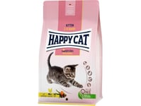 Happy Cat Kitten Farm Poultry, Torrfoder, För Kattungar I Åldern 2-6 Månader, Fjäderfä, 1,3 Kg, Påse