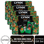 Lynx BOX FRESH Jungle Fresh Bodywash,Bodyspray & Antiperspirant Gift Set for Him