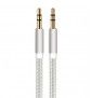 Cable Jack/Jack Metal pour NUBIA Z20 Smartphone Voiture Musique Audio Double Jack Male 3.5 mm Universel - ARGENT