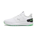 PUMA Homme Ignite Elevate Golf Shoe, White-Fluro Green PES Black, 48.5 EU