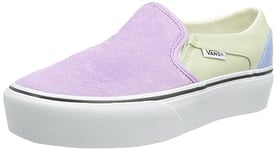 Vans Femme Asher Platform Basket, Color Block Light Purple/Multi, 34.5 EU