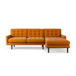 Ability Habitat Fenner Right Hand Corner Sofa - Orange Dark Leg 4 Seater