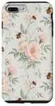 Coque pour iPhone 7 Plus/8 Plus Rose florale esthétique