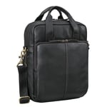 STILORD 'Dave' Sacoche Homme bandouliere Cuir Voyage Sacoche Ordinateur 13.3 Pouces MacBook Borsa per Tablet Sac Bandoulière Sac Messenger Cuir Véritable, Couleur:Noir