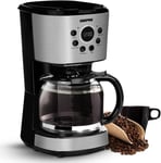 GEEPAS 1.5L Filter Coffee Machine | 900W Programmable Drip Coffee Maker for Inst