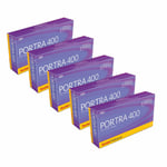 Kodak Portra 400 120 Roll Film Professional (5 Pack) x 5