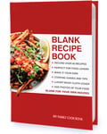 Recipe Book For Own Recipes | Blank Recipe Book & Recipe Journal | Hardcover Cook Book | Write Your Own Recipe Book | Family Recipe Book | Recipe Folder Notebook | My Family Cookbook Red - By Suck UK