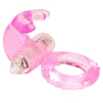 Pink Jelly Vibrating Bunny_Ring_Cock