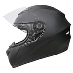 Zorax ZOR-819 Noir Mat XL (61cm) Casque de Moto Intégral Casque de Moto - Homologué ECE 2206