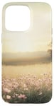 iPhone 15 Pro Max Pastel Pink Wildflower Landscape Aesthetic Vintage Floral Case