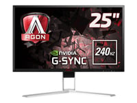 AOC Gaming AG251FG - AGON Series - écran LED - 24.5" - 1920 x 1080 @ 240 Hz - TN - 400 cd/m² - 1000:1 - 1 ms - HDMI, DisplayPort - haut-parleurs - noir, rouge