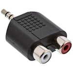 InLine 99302 Audio Adapter, 3.5 mm Jack Plug to 2x RCA Female, Stereo