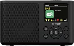 Kenwood CR-M33DAB-B Radio Portable Dab+ avec Bluetooth, Batterie Li-ION intégrée et écran Couleur de 6,1 cm, Port de Charge USB-C, Sortie Casque (stéréo), Noire