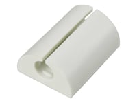 Tru Components Kabelclips 1226944 Bundt-Ø-Område 18 Mm (Max) Til Vinkelmontering Hvid 1 Stk