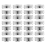 EXCEART 100Pcs Aluminum Tea Light Tins Cup Tea Light Empty Case Cosmetic Spices Candy Holder Can Candle Mold Containers for DIY Candles Earrings Making Supplies Silver 3.8Ã—1.4cm