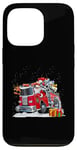 iPhone 13 Pro Firefighter Santa Fireman Driving Fire Truck Merry Christmas Case