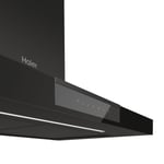 Haier HATS9DS46BWIFI 90cm Wifi T-Shaped Wall Mounted Cooker Hood-Dark Inox & Black Glass