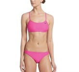 Nike Swim Solid Racerback Bikini (Pink) - Medium - New ~ CN0940 659