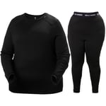 Helly Hansen Lifa Merino Midweight, plus size sæt, dame, Black