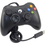 Manette de jeu filaire USB 2.0 pour PC XBOX 360 PC Windows - Noir