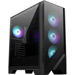 MSI MAG FORGE 321R AIRFLOW Mid-Tower PC Case - ATX Capacity, RTX 40 GPU Support, ARGB Fans, Magnetic Dust Filters, Tempered Glass, 4- ARGB-Fan Control Board, USB 3.2 Gen 2x2 Type-C