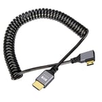 chenyang Câble d'extension mini HDMI 2.0 vers mini HDMI coudé à 90 degrés 4K 60 Hz