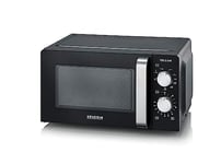 SEVERIN Four Micro-ondes, Gril 900W, 17L, 9 niveaux de puissance, Minuteur 30 min, Plateau tournant amovible (Ø24,5cm), Noir, MW7781