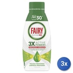 3x Fairy Gel Dishwasher 600 Ml Platinum Lemon