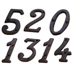 (J)Cast Iron Metal Numeric Alphabet Diy Door Plate Alphabet Address Number An UK