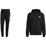 adidas Men's ESSENTIALS FLEECE HOODIE AND FLEECE REGULAR TAPERED PANTS