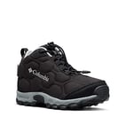 Columbia KIDS FIRECAMP MID 2 WATERPROOF Waterproof Unisex Kids Mid Rise Trekking And Hiking Boots, Black x Monument - Children, 11 UK