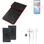 Case for Motorola Defy 2 dark gray red edges Cover + earphones