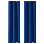 Deconovo Rideau Occultant Thermiques Anti Froid, Double Rideau Isolant Anti-Bruit, Économie d'Énergie, Idéal pour Chambre et Salon, 107x160 CM (Largeur x Hauteur), Bleu Roi, 2 Pièces