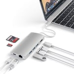 Satechi Aluminum Multi-Port Adapter V2 - Station d'accueil - USB-C / Thunderbolt 3 - 1GbE