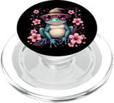 Lunettes de soleil motif grenouille drôle Sakura Blossom Art japonais PopSockets PopGrip pour MagSafe