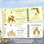 Disney SAVE THE DATE Personalised Wedding Invitations Cinderella Mickey & Minnie