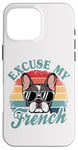 Coque pour iPhone 16 Pro Max Bulldog français Excuse My French Vintage Bulldog Lover