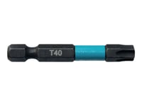 Makita Impact Black - Impact Screwdriver Bit - 2 Delar - Torx - T40 - Hexagonalt - Längd: 50 Mm